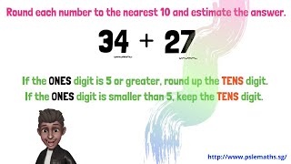 Round to the nearest 10 and estimate the answer [upl. by Ydnagrub]