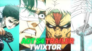 attack on titan s 4 part 4 trailer twixtor clips for edit 4k no cc [upl. by Junina410]