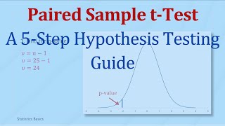 Paired Sample tTest  A 5Step Hypothesis Testing Guide [upl. by Raybourne]