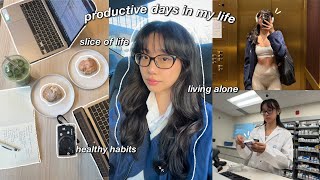 PRODUCTIVE days in my life 🥼 working full time living alone healthy habits amp slice of life [upl. by Intosh]