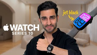 Apple Watch Series 10 Jet Black Unboxing  First Impressions ⌚️✨ [upl. by Rosene524]