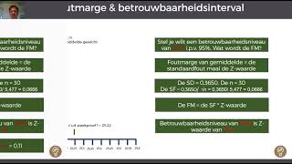 Steekproef Foutmarge en betrouwbaarheidsinterval [upl. by Ilam]