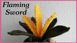 Crochet Flaming Sword Plant or Vriesea Carinata [upl. by Ataynek]