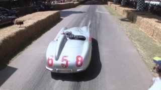 Sir Stirling Moss back in legendary 300 SLR at Goodwood  Festival of Speed 2013 [upl. by Proudman]