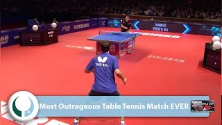 Most Outrageous Table Tennis Match EVER [upl. by Oiramal463]