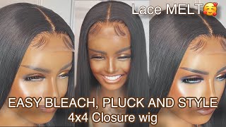 HOW TO STEP BY STEP 4x4 Closure Wig Tutorial BLEACH PLUCK INSTALL VERY DETAILED FT ISHOW HAIR [upl. by Lombardo]