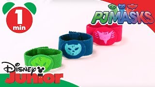 PJ Masks  Craft Tutorial Superhero Wristbands 💥  Disney Junior UK [upl. by Lynelle]