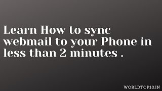how to configure webmail on android phone  Best way to configure webmail in mobile [upl. by Yesdnyl]