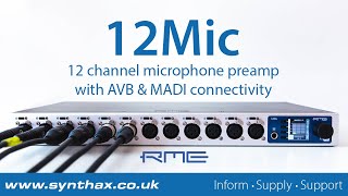 RME 12Mic Overview  12 channel microphone preamp with MADI and AVB [upl. by Sucramed300]