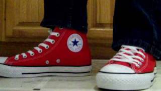 Red Converse High Tops [upl. by Airdnna]