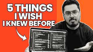 5 Things I Wish I Knew When I Started Programming Honest Truth [upl. by Enelrihs]