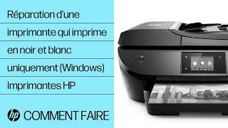 Comment réparer une imprimante HP qui imprime en noir et blanc uniquement Windows  Imprimantes HP [upl. by Towill]