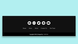 How To Add Footer in Html Website [upl. by Tychon285]