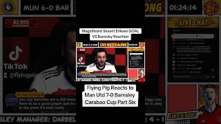 Eriksen GOAL 70 VS Barnsley Flying Pig Reacts Man Utd 70 Barnsley shorts manutd eriksen [upl. by Atinod113]