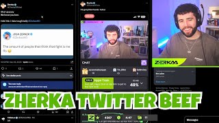 ZERKAA Reacts to ZHERKA Trying to DISS Him on Twitter [upl. by Eiclek]