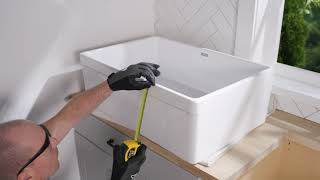 How to Install an Elkay Fireclay Farmhouse Undermount Sink [upl. by Thompson]