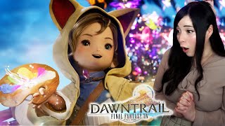 THE NEW FFXIV JOB LOOKS FUN Dawntrail Full Trailer amp Female Hrothgar REVEAL REACTION [upl. by Aifos81]