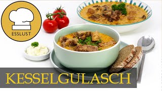 KESSELGULASCH mit Champignons  für Party und Familie [upl. by Neibaf]