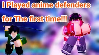 I Played Anime defenders For the First time [upl. by Letnwahs]