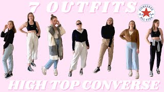 HOW TO STYLE CONVERSE  CHUCK TAYLOR HIGH TOPS [upl. by Akoyn]