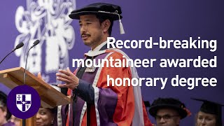 World recordbreaking mountaineer awarded honorary degree [upl. by Dyche]