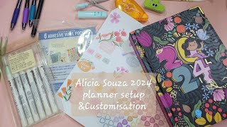 2024 Alicia Souza planner setup ampcustomisation [upl. by Rodolphe]