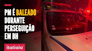 SARGENTO DA PM É BALEADO NA CABEÇA DURANTE PERSEGUIÇÃO EM BH [upl. by Ryann]