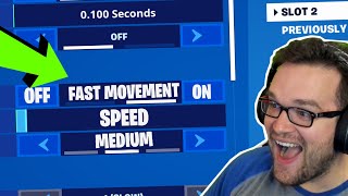 FORTNITE MOVEMENT IS FIXED New Speed Settings [upl. by Galvin]