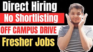 Direct Test  OFF Campus Drive  2021  2022  2023  2024 Batch Hiring  Latest Job  Fresher [upl. by Eilujna266]