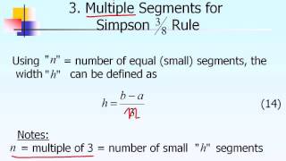 Lecture 0708 Simpsons 38 Rule for Integration Part 3 of 7 [upl. by Suissac215]