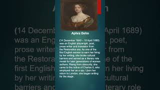 Aphra Behn Most Important Writers  famous Writers englishliterature ugcnet [upl. by Enaelem37]