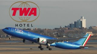 1 HR of Plane spotting at New York John F Kennedy Airport TWA Hotel Plane Spotting  roof top [upl. by Chon952]