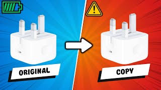 How To Check Apple Original Charger  Identify Original Vs Fake Charger Apple 20w Power Adapter [upl. by Ytak]