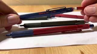 Rotring 600 red blue green pen amp pencil 07 [upl. by Dleifxam903]