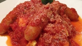 Italian Pork Sausages al Sugo served with Polenta [upl. by Aitra]