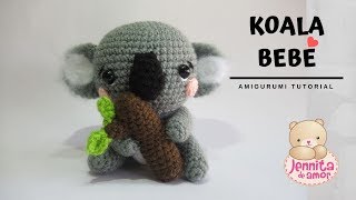 BEBE KOALA Tutorial AmigurumiCrochet nivel Medio Patrón en Descripción [upl. by Ayojal]