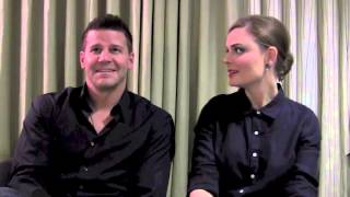 Emily Deschanel amp David Boreanaz interview Bones S9 Premiere post mortem [upl. by Fornof]