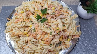 PASTA SALADE met TONIJN‼️ heerlijk recept en makkelijk👌👌 [upl. by Urbas244]