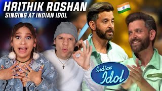 So yeah He is PERFECT Latinos react to Hrithik Roshan singing in Indian Idol Senorita amp More [upl. by Parshall]