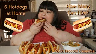 6 Hot dogs at Home Mukbang  How Many Hotdogs Can I Eat [upl. by Yllier]