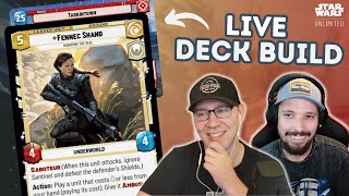 💥 Lets Build A Fennec Shand Deck  Star Wars Unlimited Deck Tech [upl. by Sillig]