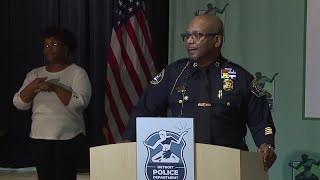 Detroit Police Chief James White details crime statistics from 2023 [upl. by Enailuj]