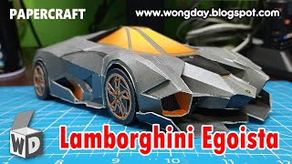 Build Papercraft Lamborghini Egoista [upl. by Pettiford]