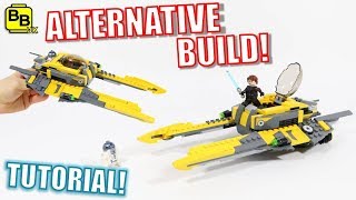 AIRSPEEDER LEGO STAR WARS 75214 ALTERNATIVE BUILD CORUSCANT AIRSPEEDER [upl. by Fortunio806]