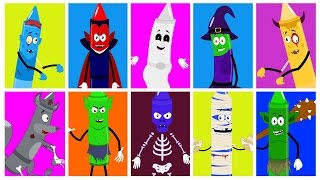 halloween song  scary nursery rhymes  crayons song  childrens rhymes [upl. by Sweeney]