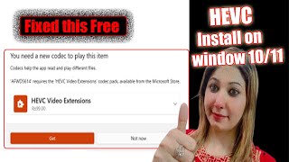 How To Install HEVC Codec on Windows 1011 Free  HEVC Codecb [upl. by Natsrik]