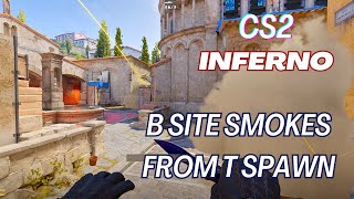 CS2 Inferno B site smokes from T Spawn [upl. by Tips]