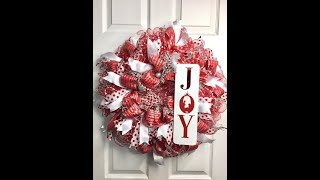 Learn how to make a Joy Christmas Wreath using the 30quot ruffle technique [upl. by Addis]