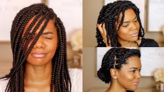 Box Braids quotFAILquot Turned Into Mini Twists HOW TO mini twists on natural and transitioning hair [upl. by Beverle567]