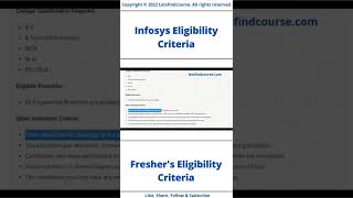 Updated Infosys Freshers Eligibility Criteria infosys placement [upl. by Arukas]